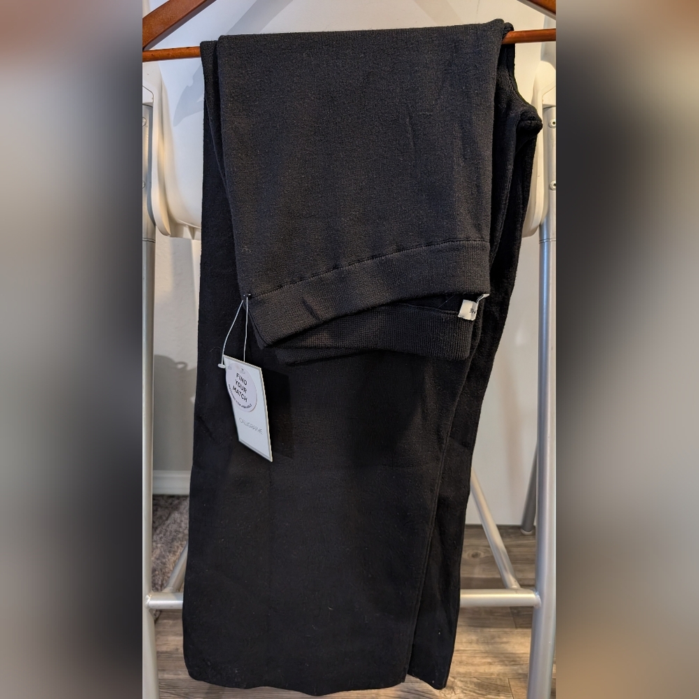 CALLIGRAPHIE Black Knit Capri Pants